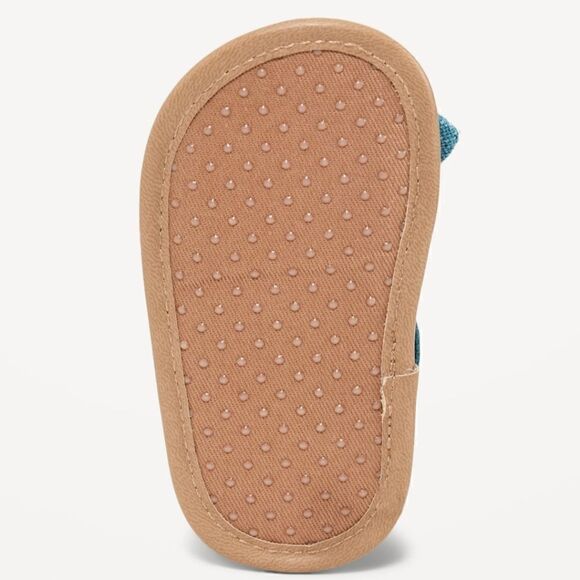 Old Navy New With Tag Size 0-3 Months Linen-Style Bow-Tie Sandals - Picture 4 of 10